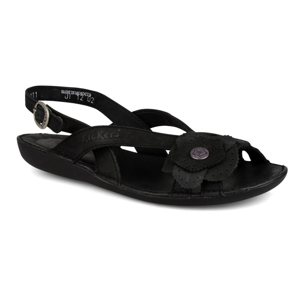 new in box black kickers sandals Size 7 Youth